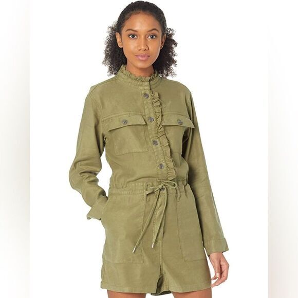 Hudson Jeans Utility Jumpsuit Olive‎ Green Large - Picture 2 of 11